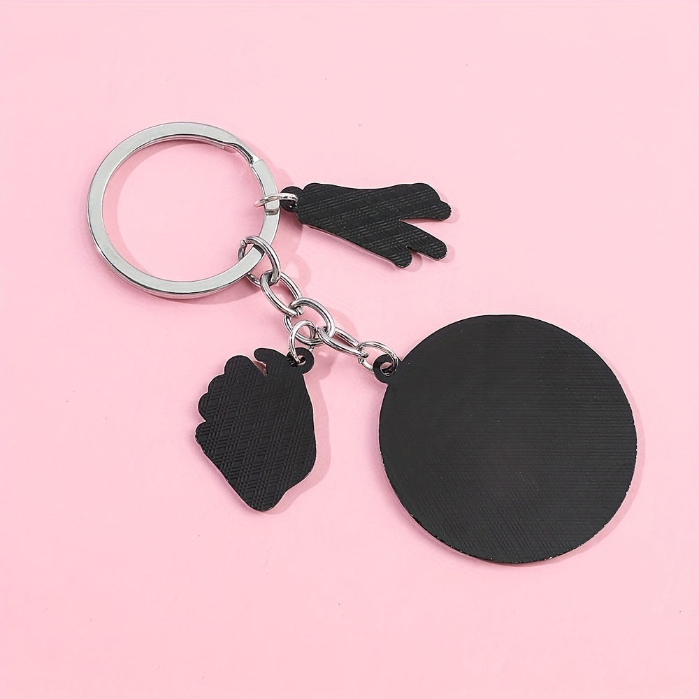 Boys Round Pendant Keychain Gift