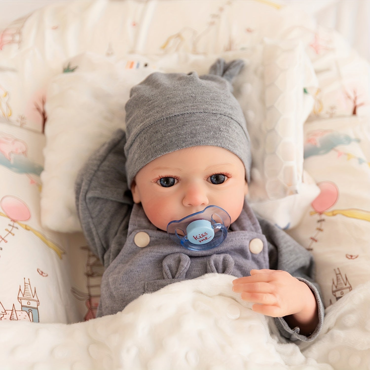 18" Reborn Baby Dolls Realistic Soft Body Newborn Christmas Gift for Kids