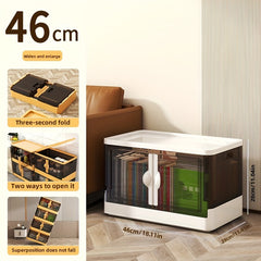 Stackable Foldable Storage Box Wardrobe Organizer with Open Doors