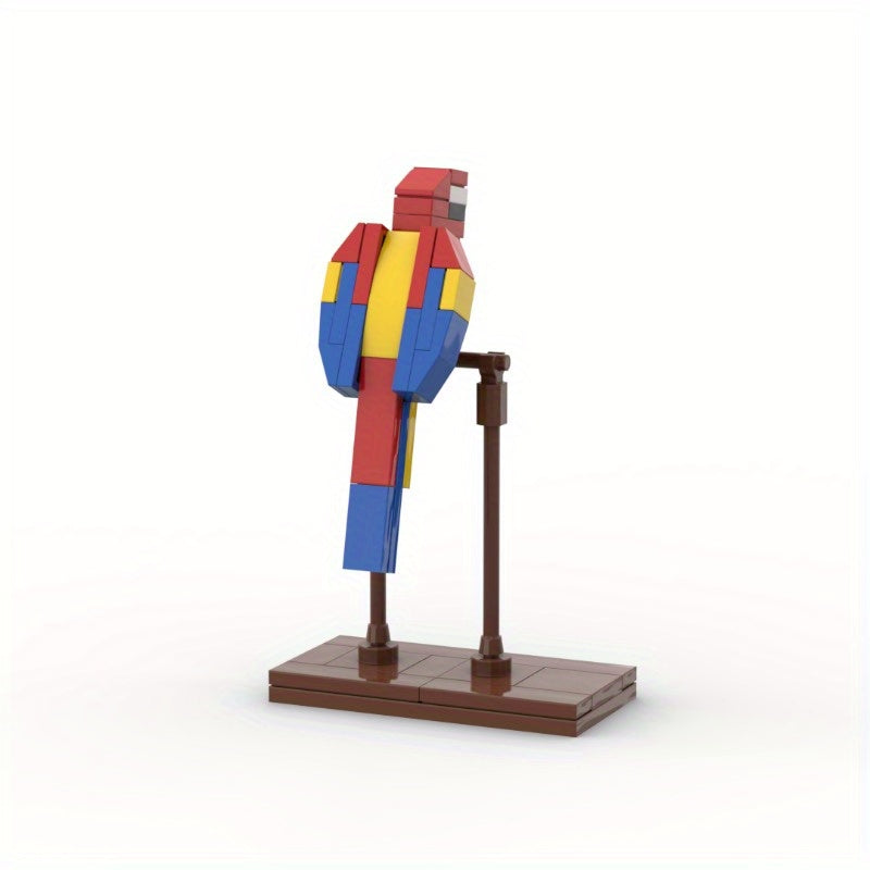 Mini Parrot Bird Building Blocks Desktop Ornament