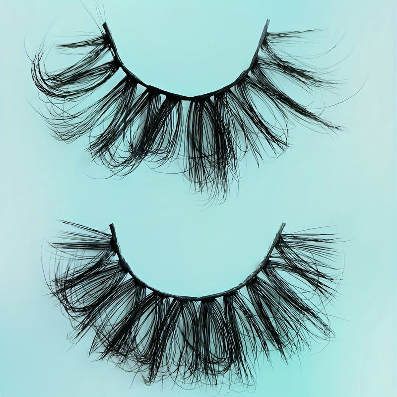 25mm 6D Faux Mink Eyelashes Soft Fluffy Wispy Natural False Lashes