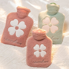 1pc Hot Water Bag Soft Cover Hand Warmer 17.63oz Winter Camping Travel Gift