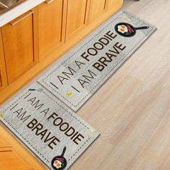 Soft Kitchen Rug Set Waterproof Non Slip Runner Bedside Carpet