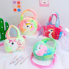 Girls Unicorn Pattern Shoulder Bag