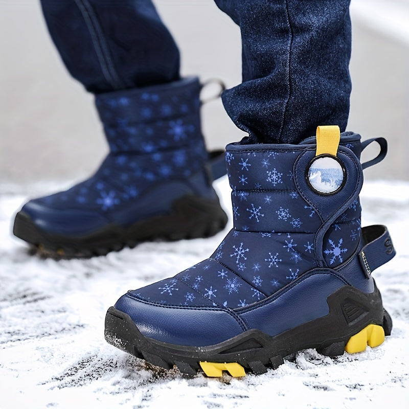 Kids Graphic Print Non Slip Snow Boots
