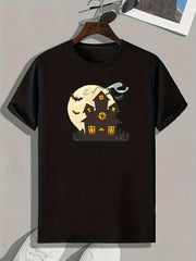 House In The Dark Print Men's Graphic T-Shirt