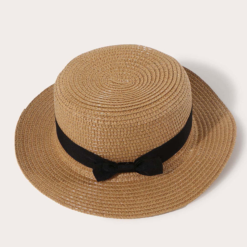 Bow Tie Straw Hat For Women Ladies Chinese Year Christmas For Her