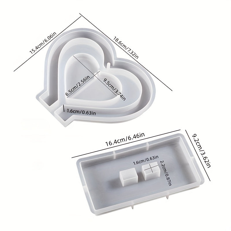 Heart Display Resin Mold for Home Decor & Jewelry Making