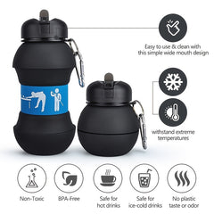 Portable Silicone Folding Water Cup for Outdoor Sports Billiards