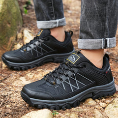 Men's Low Top Hiking Boots Comfortable Non Slip Lace Up Shoes
