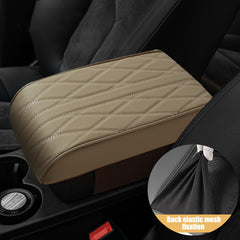 Car Armrest Heightening Pad PU Leather Universal Memory Cotton Armrest Box Pad