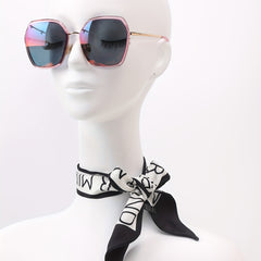 Letter Print Casual Skinny Scarf Long Hair Ribbon Neckerchief