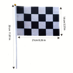 20pcs Checkered Racing Stick Flags for Racing Parties & Sports Events