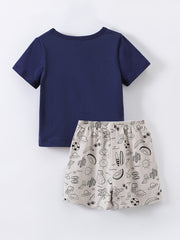 Boys Bear Watermelon Car Outfit T shirt & Shorts Summer Kids Clothes