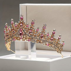 Baroque Style Crystal Headband Crown Princess Tiara for Wedding