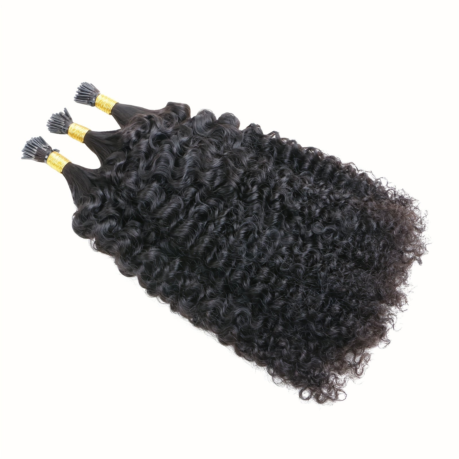 50g Kinky Curly I Tip Hair Extensions 100% Virgin Brazilian Human Hair For Women