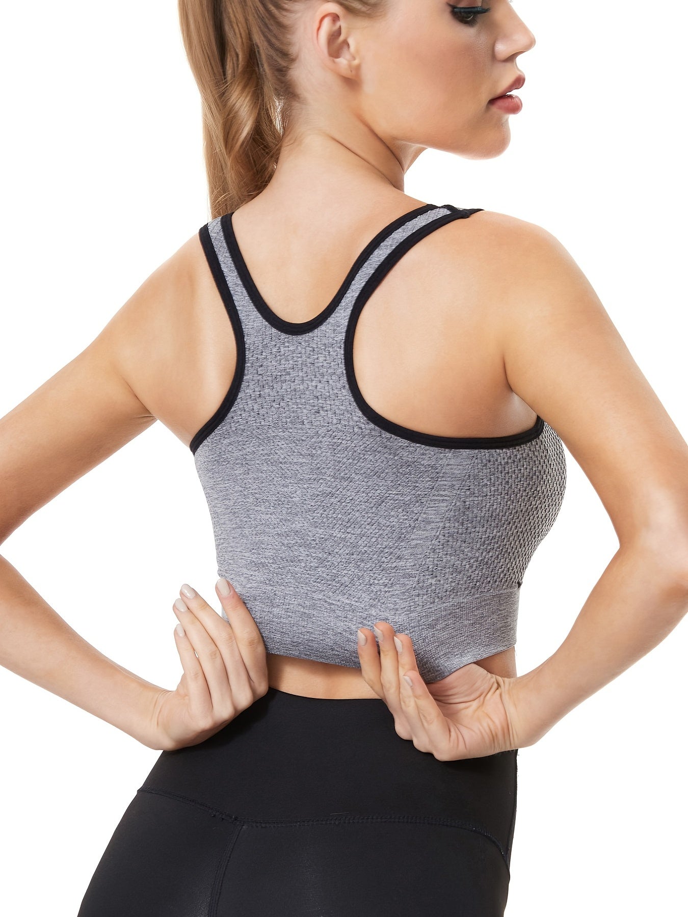 Women's Shockproof Racerback Sports Bra Yoga Fitness Bra