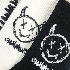 4 Pairs Cartoon Print Socks Fun Mid Tube Socks Women's Stockings