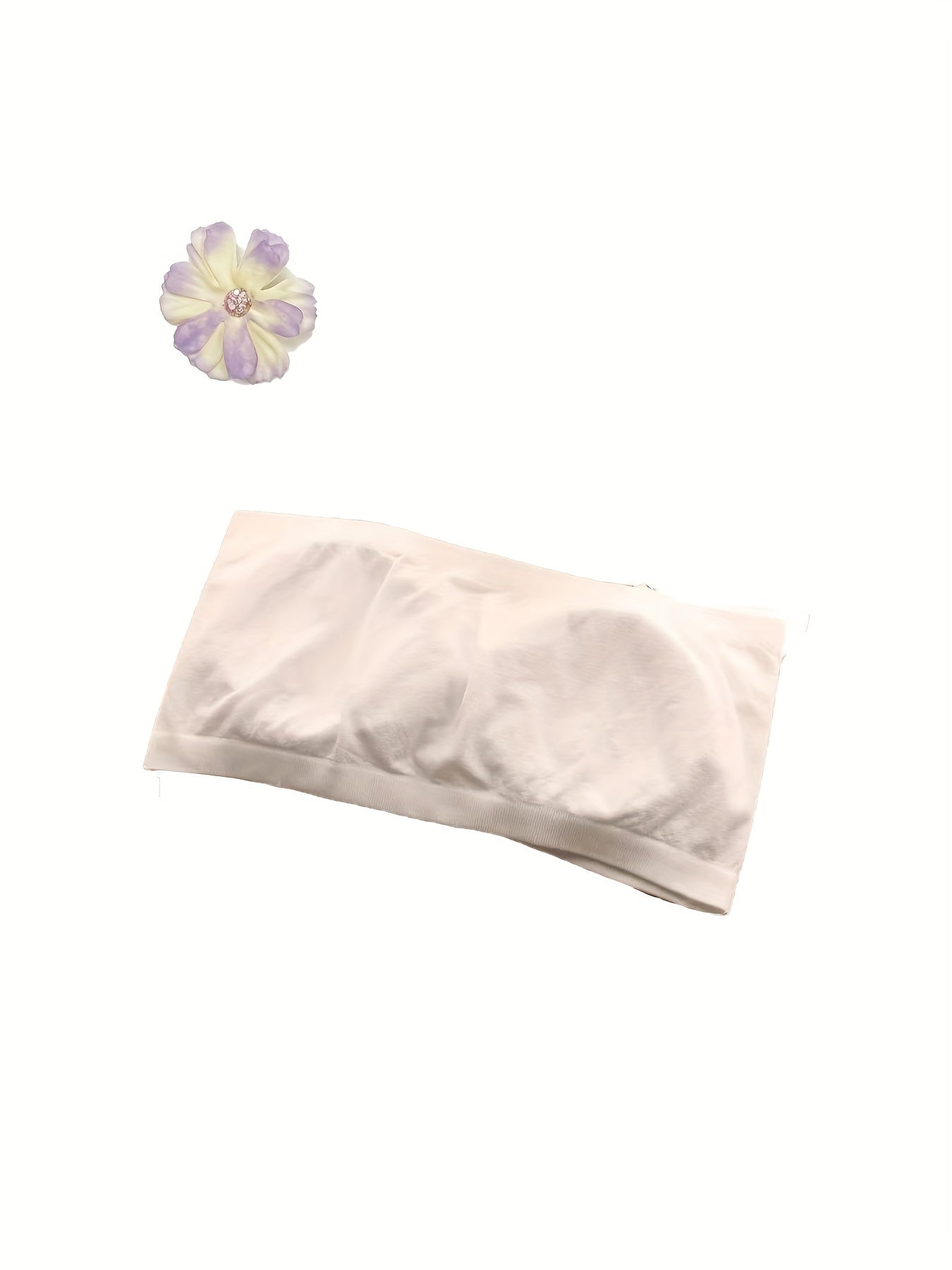 2pcs Seamless Bandeau Bras Soft Stretch Everyday Women's Lingerie