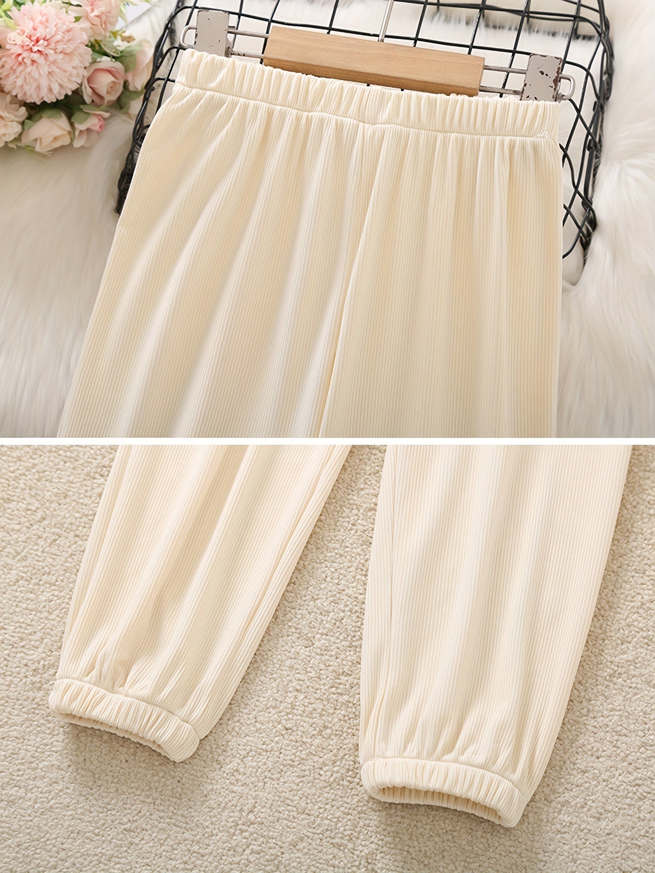 Girls' Breathable Thin Jogger Pants Long Length