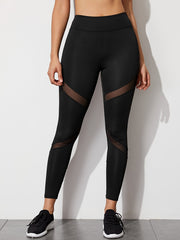 Women's Butt Lifting Yoga Pants with Mesh Stitching