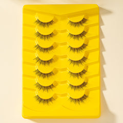 10 Pairs 8D False Eyelashes Half Eye Cat Eye Fluffy Faux Mink Soft Thick Lashes