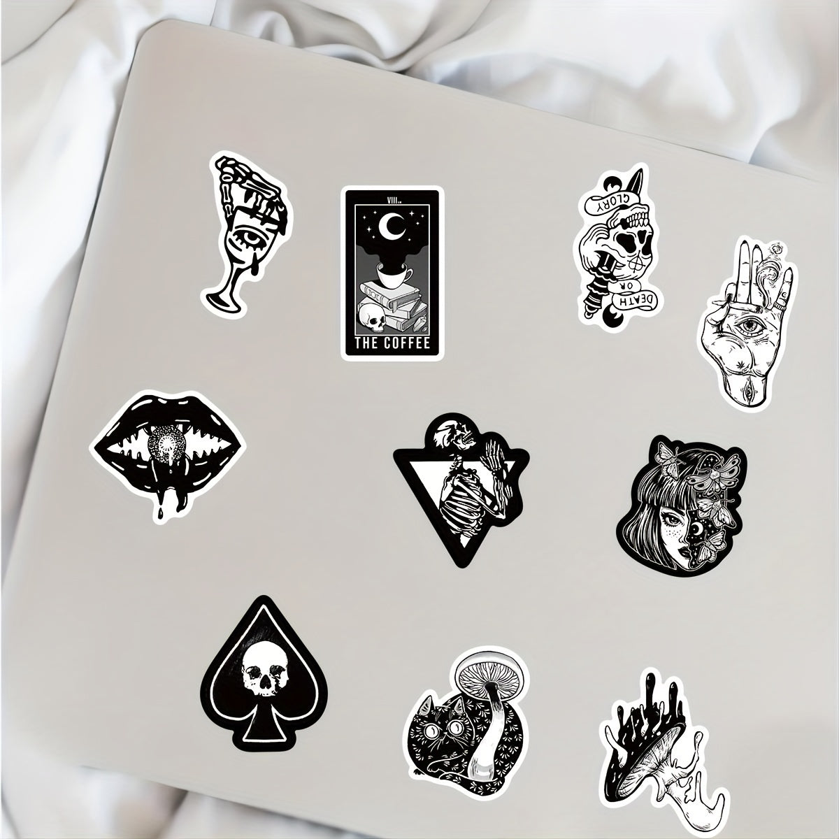 200 Pcs Gothic Pattern Luggage Stickers Punk Stickers Travel Accessories