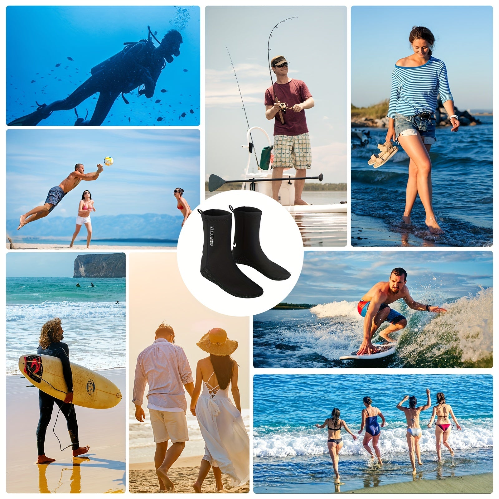 Neoprene Diving Socks - Unisex Water Sports Gear