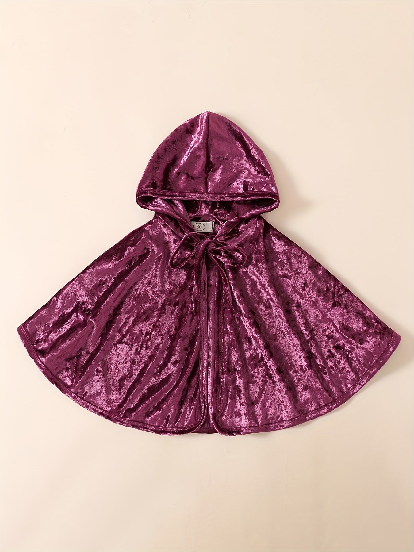 Kid's Halloween Velvet Hooded Cloak Costume