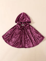 Kid's Halloween Velvet Hooded Cloak Costume