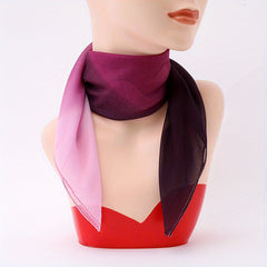 Chiffon Gradient Neckerchief Casual Square Scarf Bandana Women