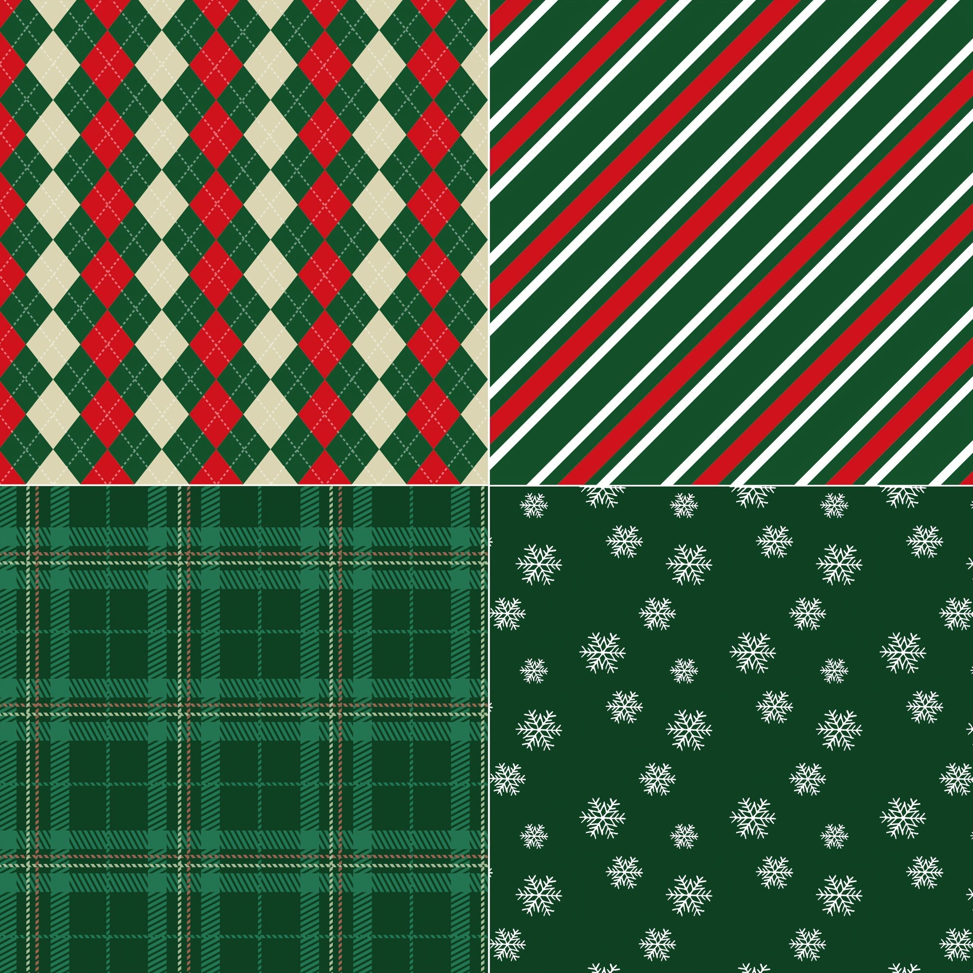Christmas Scrapbook Paper Pad - 24 Sheets Single Sided Pattern Paper