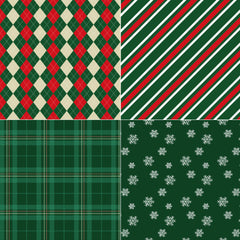 Christmas Scrapbook Paper Pad - 24 Sheets Single Sided Pattern Paper