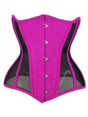 Fishnet Stitching Strapless Corset Body Shaper