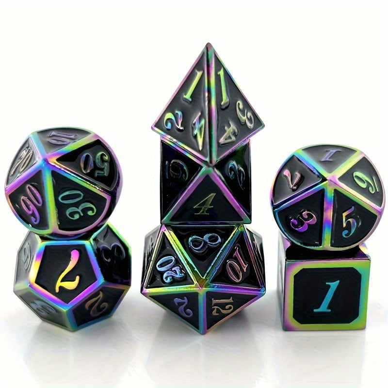 7pcs Slanted Digital Dice For Outdoor Desktop Entertainment