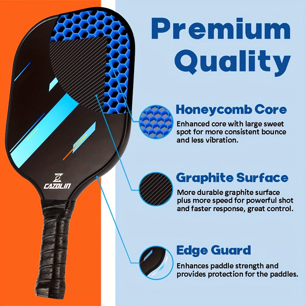 CAZOLIN Graphite Pickleball Paddles Lightweight Carbon Fiber Face
