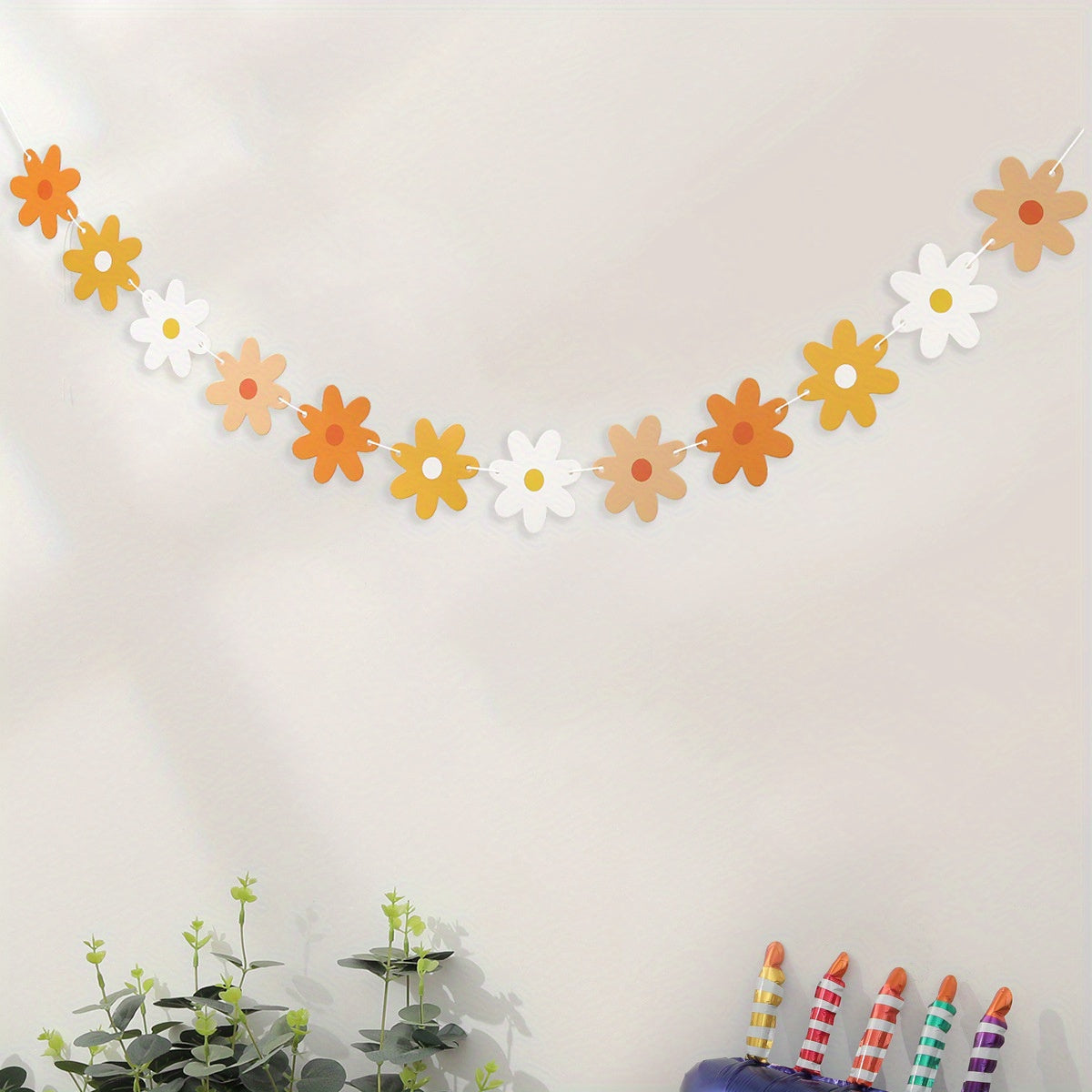 Daisy Bohemian Banner Party Decoration