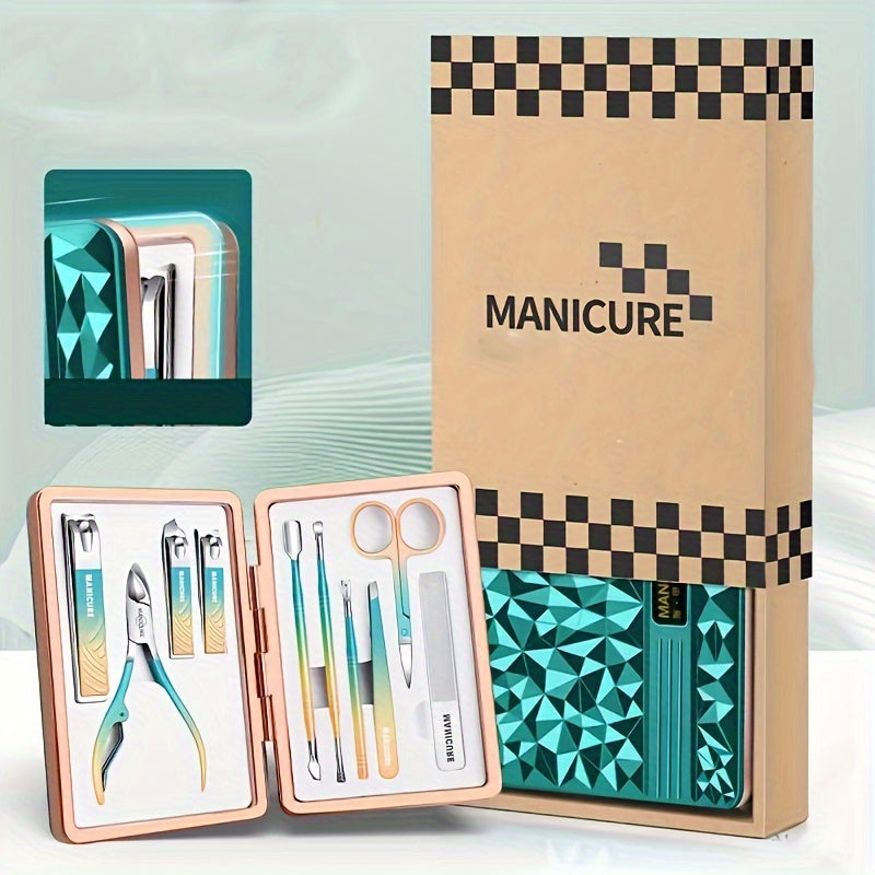 10pcs Stainless Steel Pedicure Tools Set with Travel Bag
