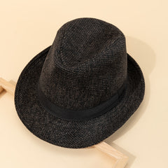 Mens Woolen Stripe Cowboy Top Hat