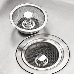 Stainless Steel Sink Filter with Plug Reduce Scale Sediment Improve Water Taste