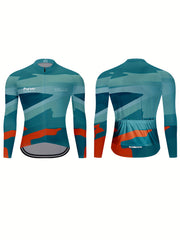 Men's Cycling Jersey Stretch Zipper Breathable Long Sleeve