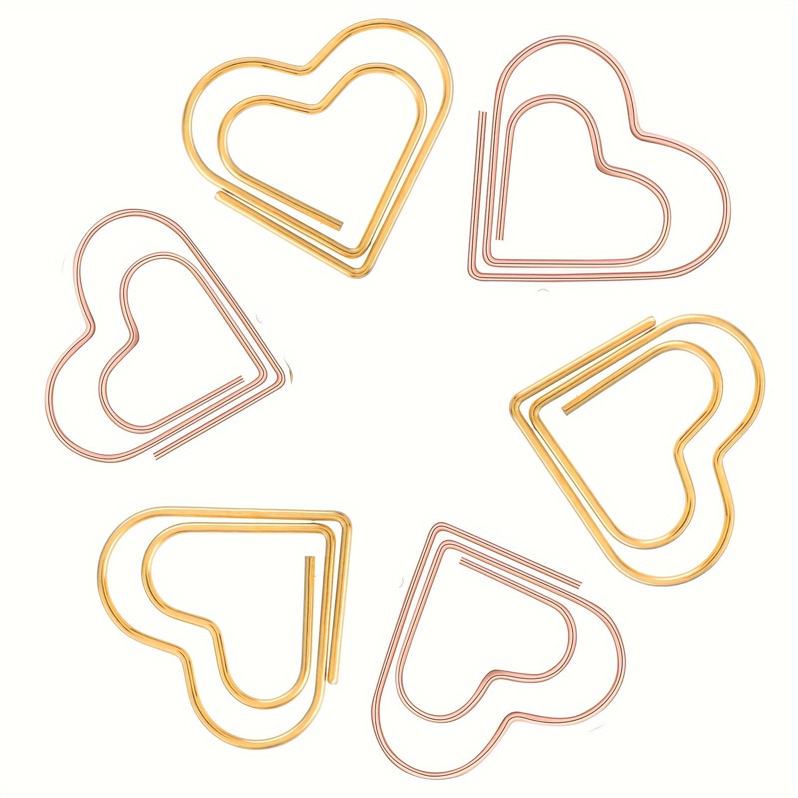 105PCS Love Paper Clips Assorted for Office School Personal Use