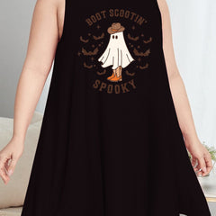 Halloween Ghost Print Sleep Dress