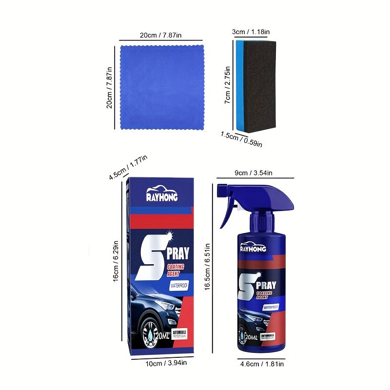 2 Bottles Car Coating Spray - Maintenance, Decontamination, Brightening