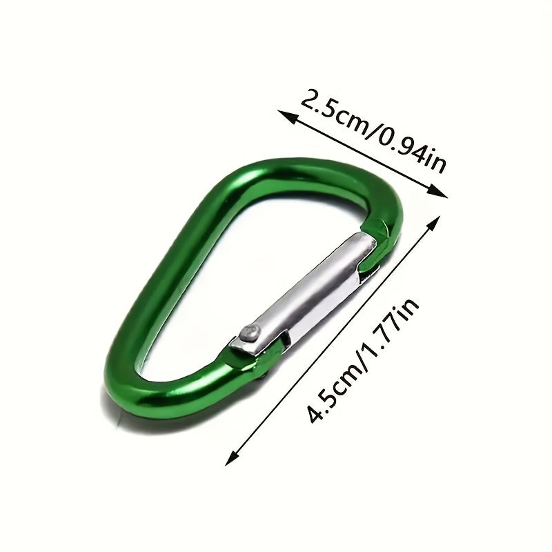 10pcs Heavy Duty Carabiner Keychains Metal Buckle Outdoor Camping