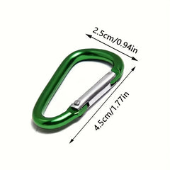 10pcs Heavy Duty Carabiner Keychains Metal Buckle Outdoor Camping