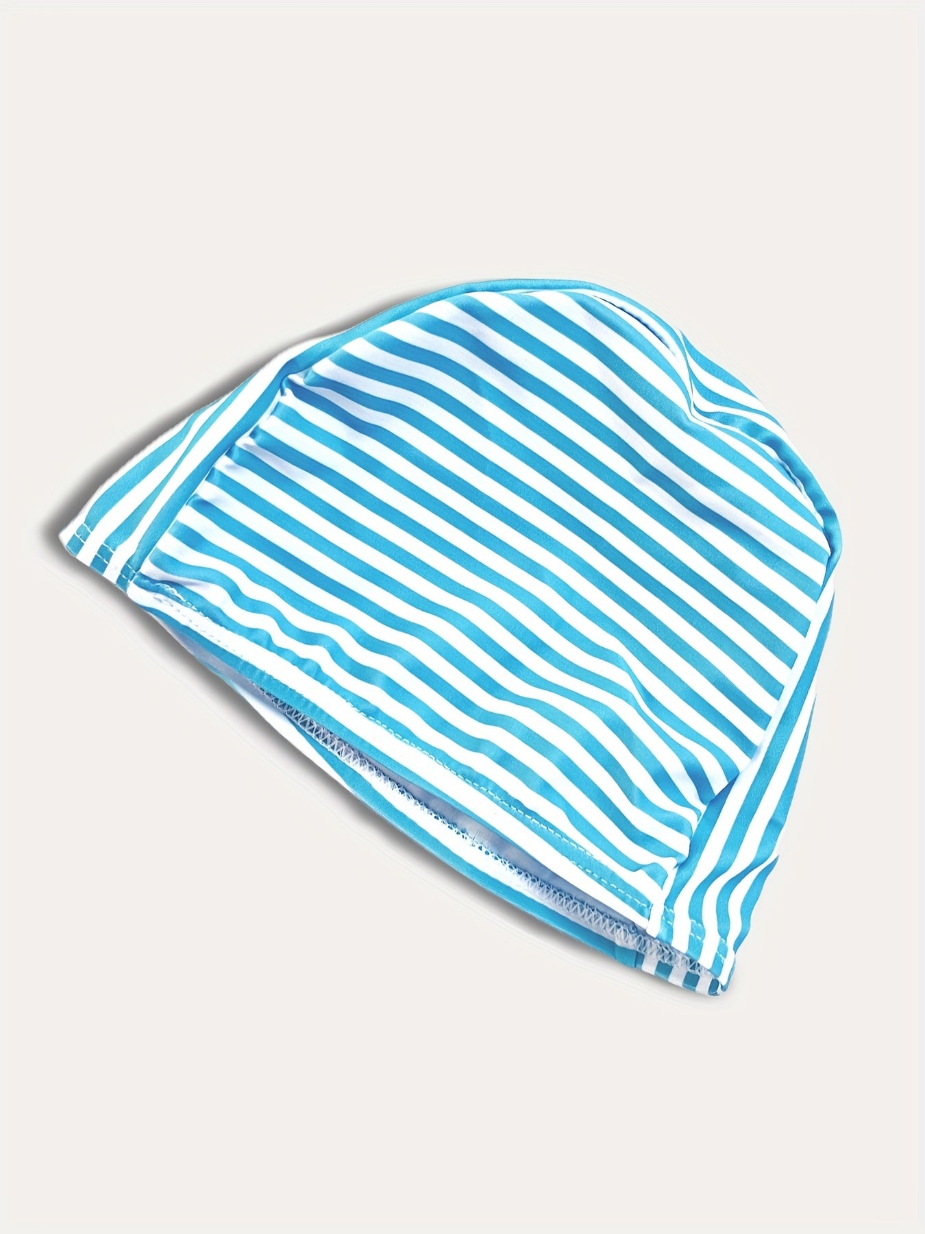 Girl's Flamingo Stripe Swimsuit with Cap