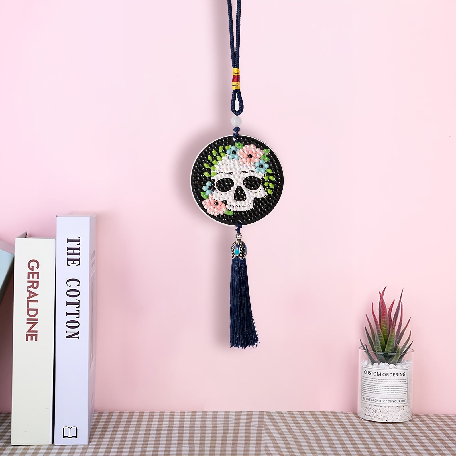DIY Diamond Painting Car Ornament Home Craft Holiday Gift Halloween Skull