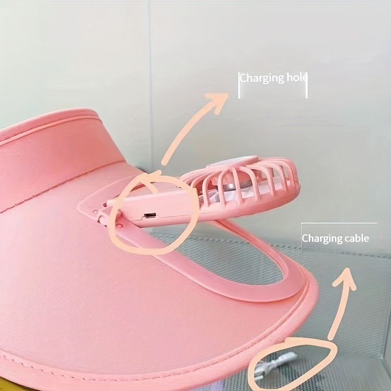 USB Charging Sun Hat With Fan For Outdoor Travel