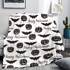 Halloween Bat Print Blanket - Outdoor Camping & Daily Use